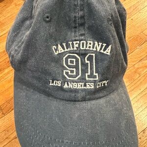 Pull&Bear Blue Cap with White Embroidery